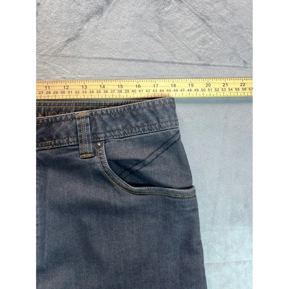 Prana Wheeler Jeans Mens 36x32 Dark Stretch Denim Straight Relax Fit M41173204 - Picture 5 of 6
